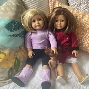 American girl dolls… Well loved! Shoot me an offer!